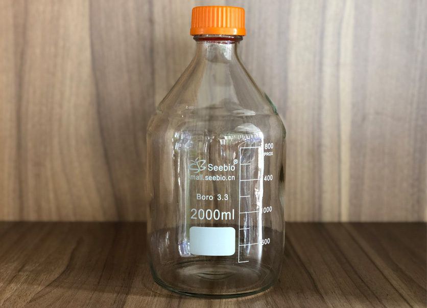 黃蓋試劑瓶，透明，2000ml